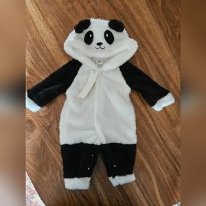 New 1-3m Panda Hooded Jumpsuit